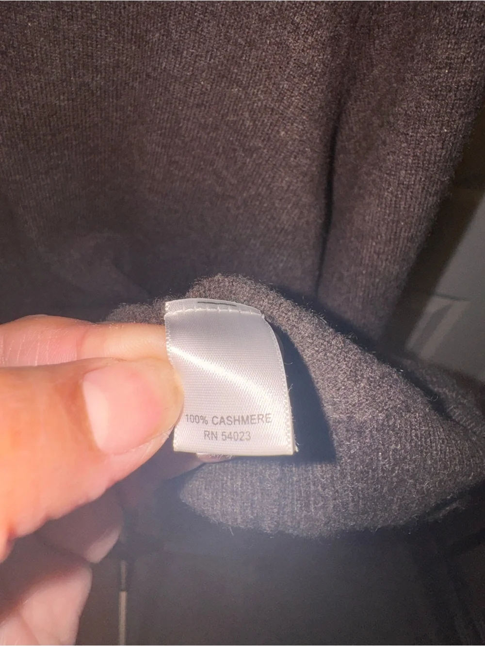 Banana Republic Brown V-Neck Cashmere-Blend Sweater